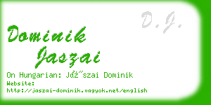 dominik jaszai business card